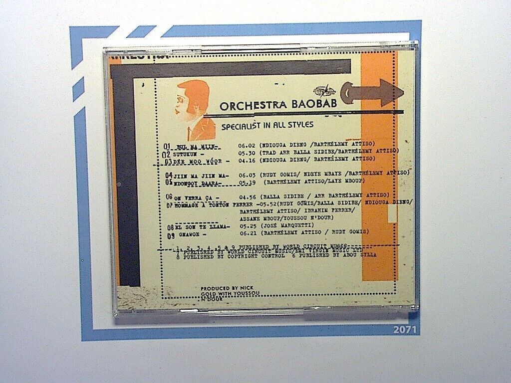 Orchestra Baobab	Specialist In All Styles CD Nr Mint