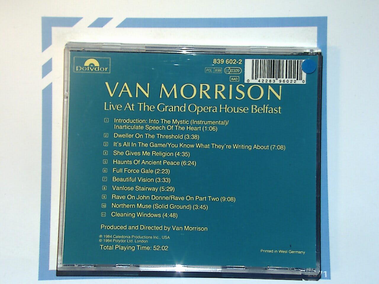 Van Morrison	Live at the grand Opera House Belfast CD Mint