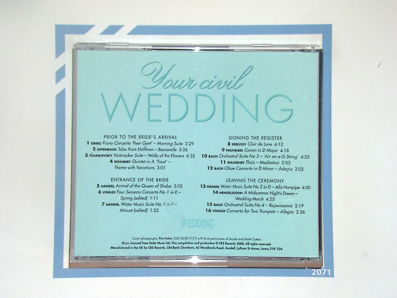 Wedding & Home	Your Civil Wedding CD Mint