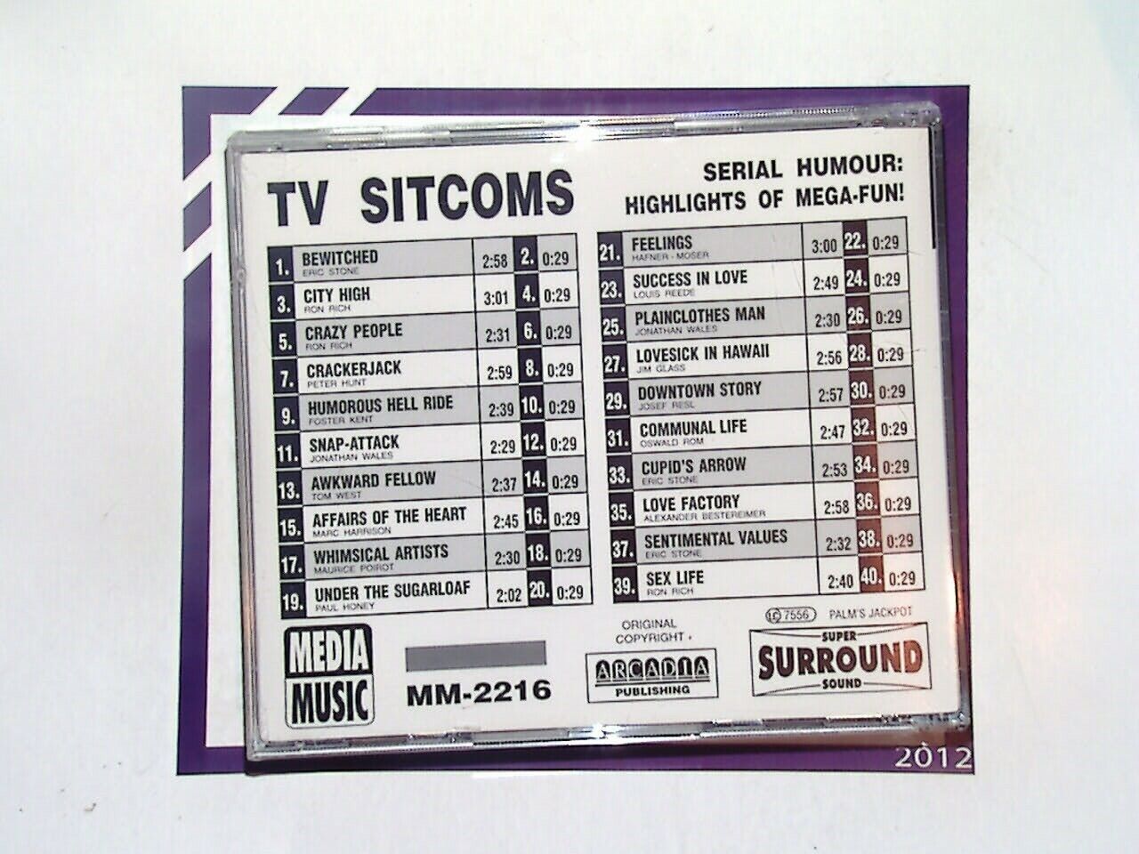 Media Music MM-2216	TV Sitcoms production music CD Mint