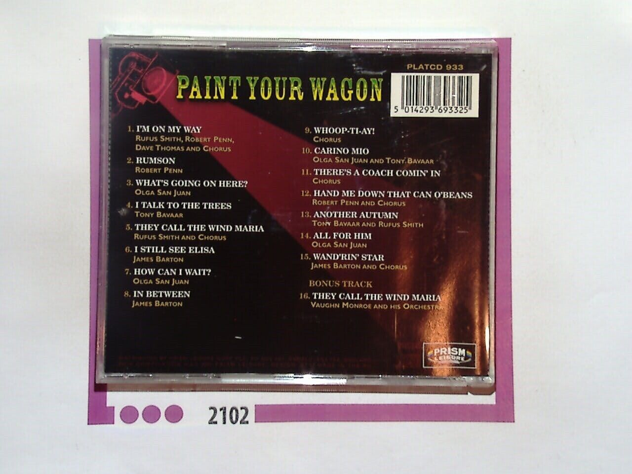 The Broadway Musicals Series: Paint Your Wagon CD Nr Mint