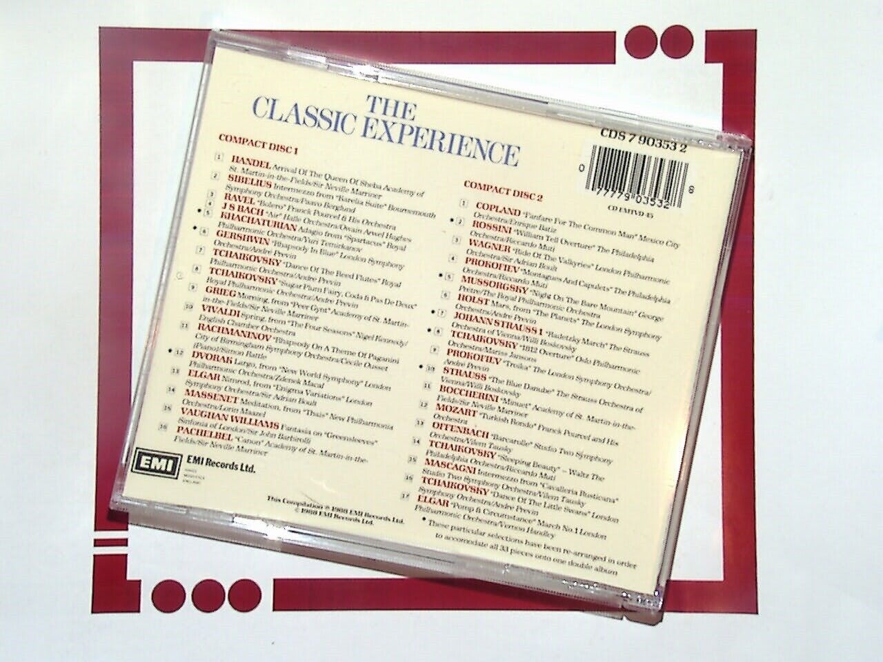 The Classic Experience The 33 Most Popular Classics 2CD Mint