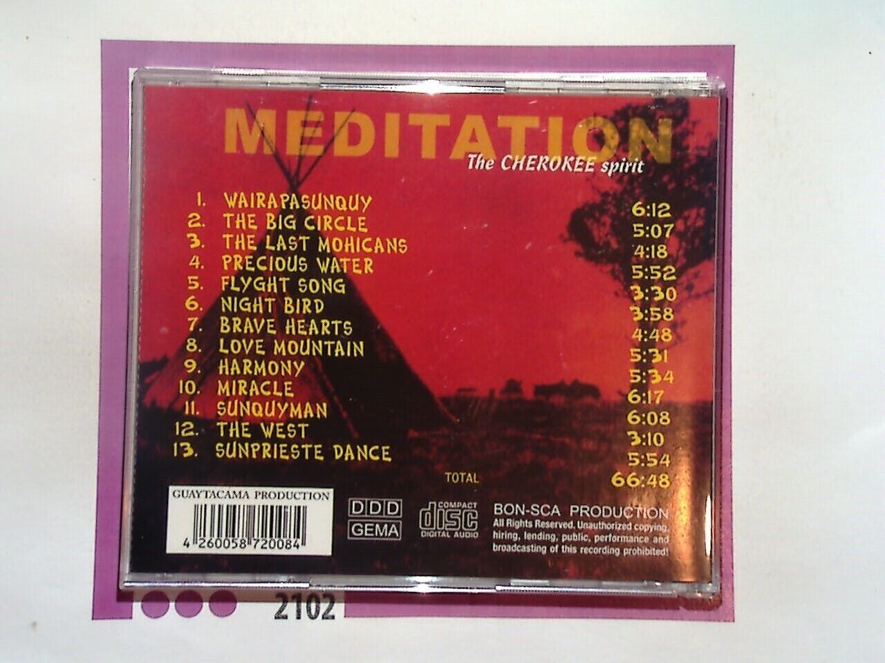 Meditation: the Cherokee Spirit  CD Nr Mint