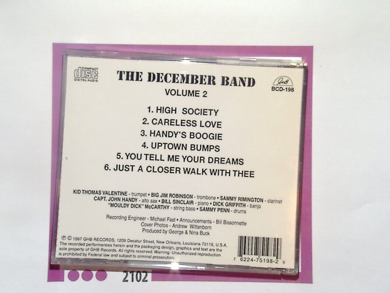 The December Band	At Moose Lodge Hall, Vol. 2 CD Mint