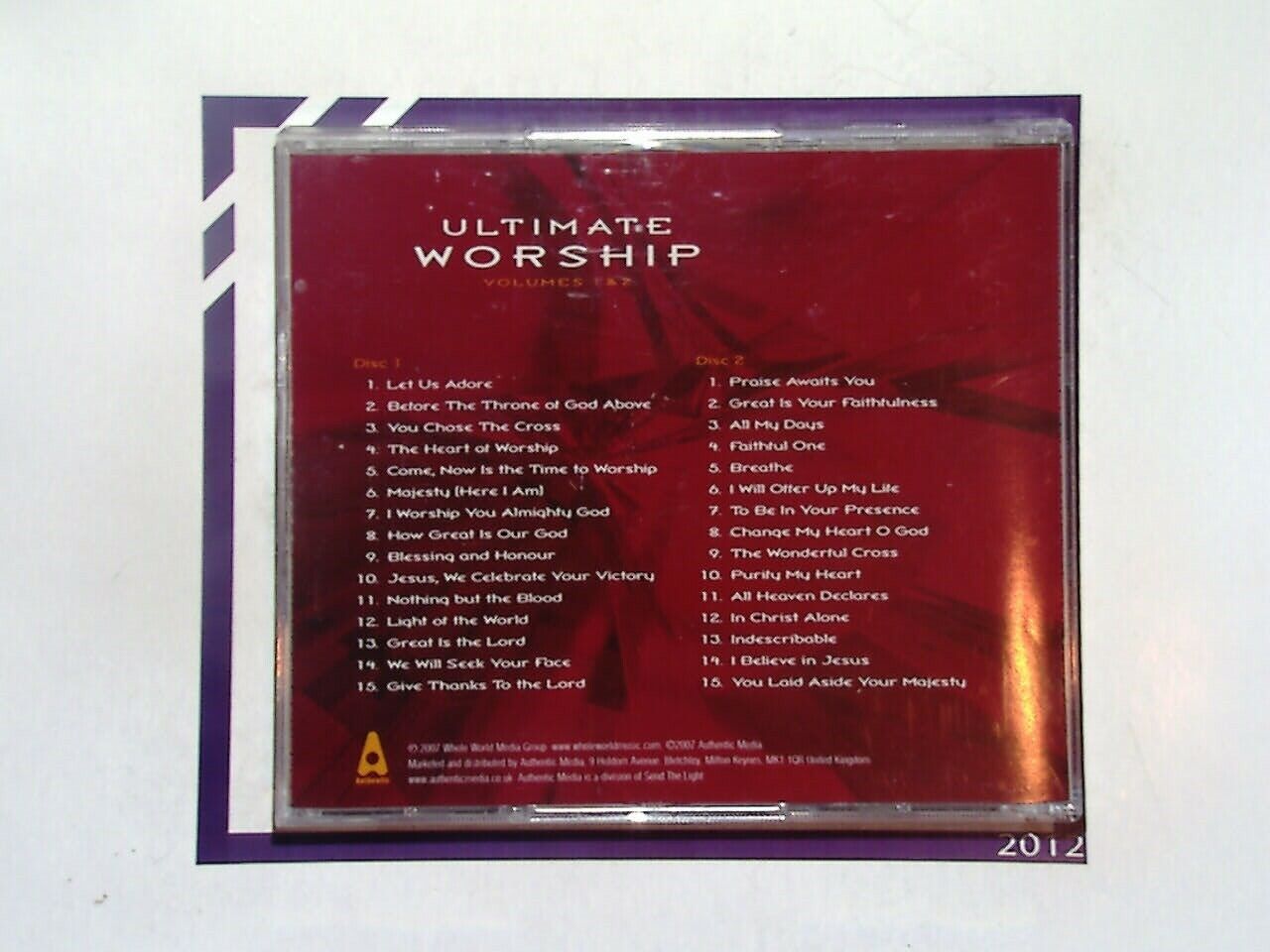 Ultimate Worship Volumes 1&2	Authentic Media 2CD