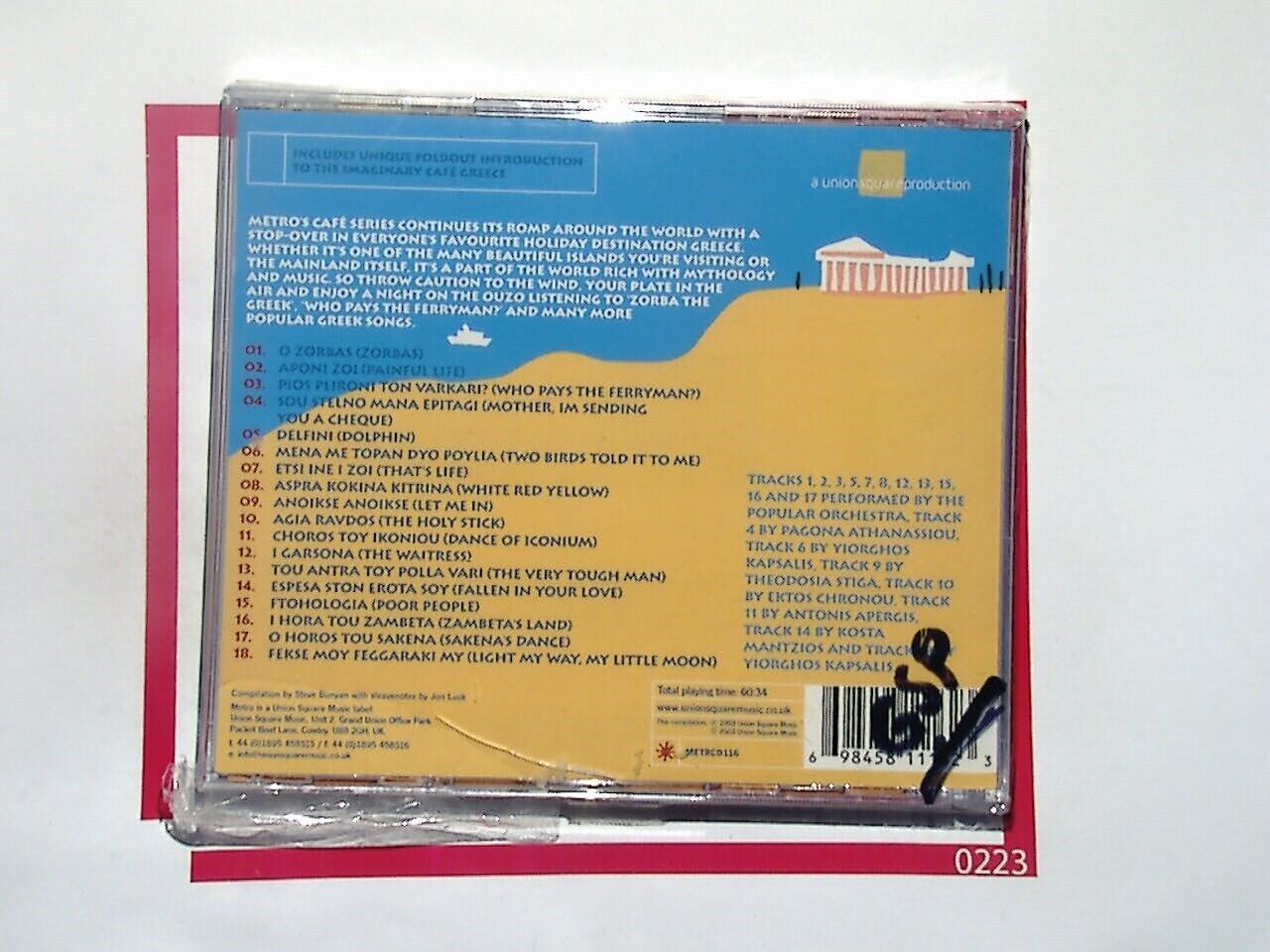 Various	Cafe Greece: Ouzo & Olives Bouzoukis & Island CD New & Sealed