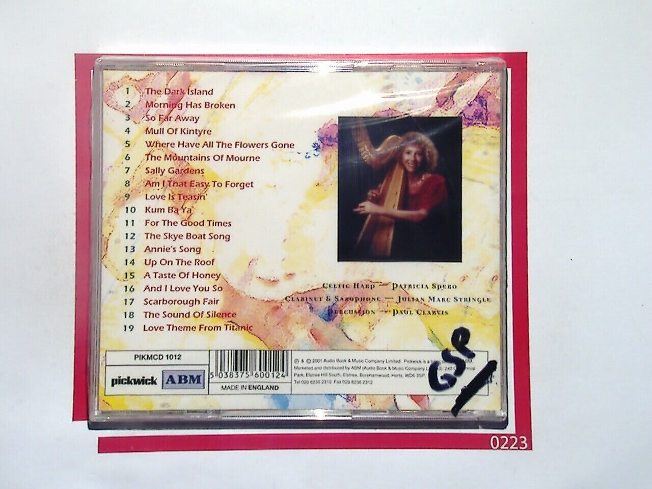 Patricia Spero	Celtic Harp CD New & sealed