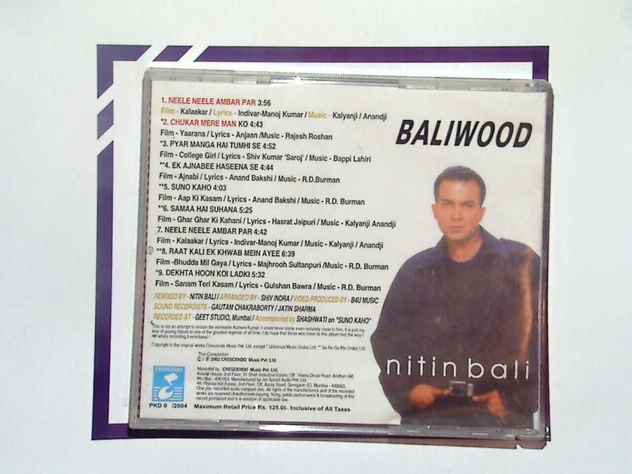 Nitin Bali	Baliwood CD Mint