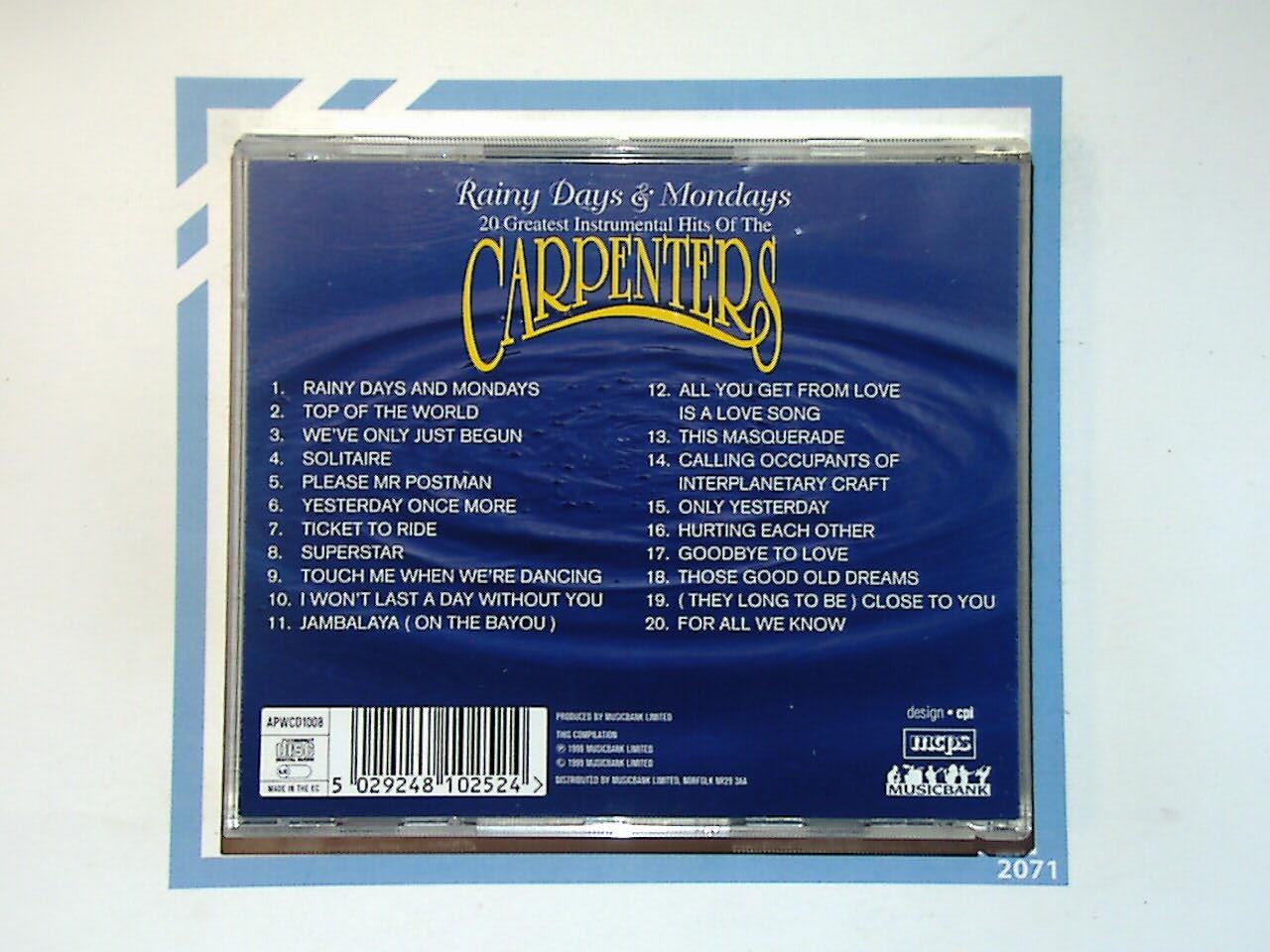 Solitaire	Rainy Days & Mondays 20 Instrumental Hits of the Carpenters CD Nr Mint