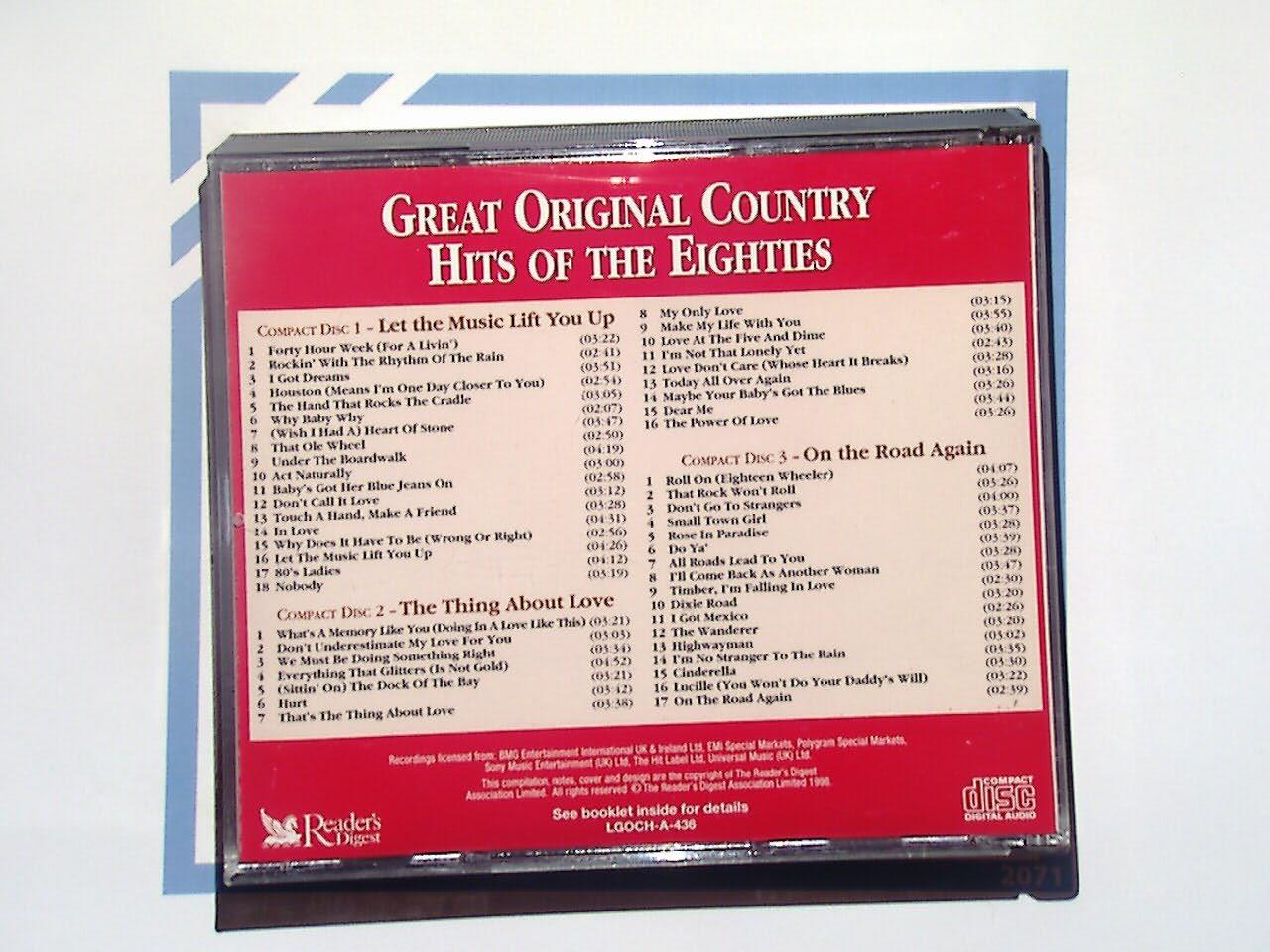Reader's Digest	Great Original Country Hits of the Eighties 3CD Nr Mint
