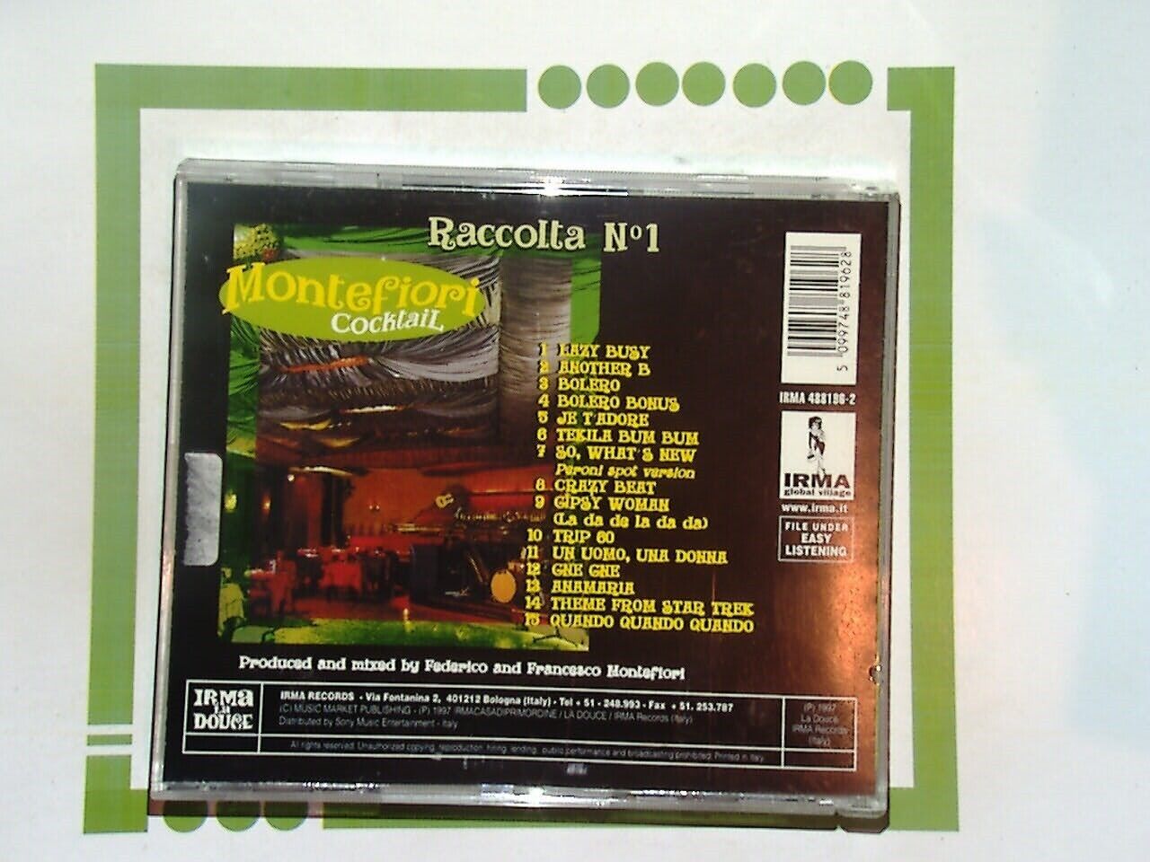 Montefiori Cocktail	Raccolta No.1 / Italy CD Mint