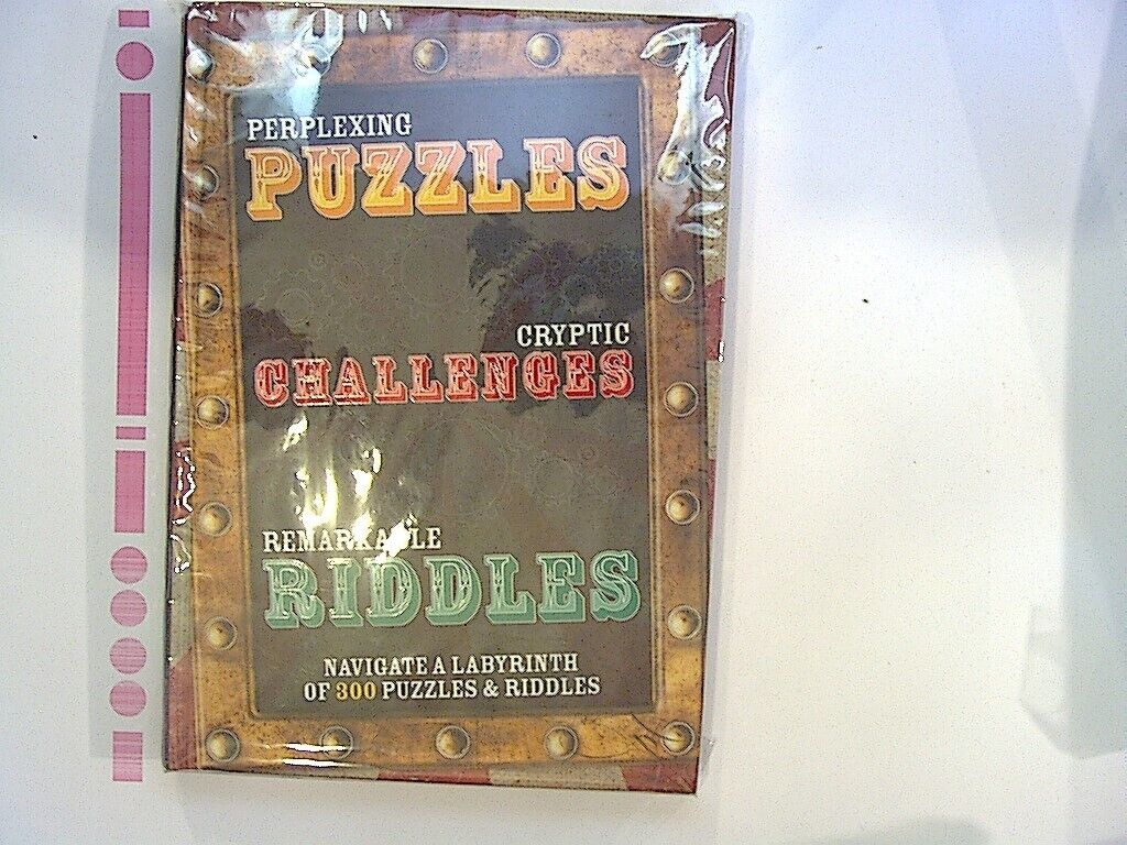 Rob Colson Perplexing Puzzles, Cryptic Challenges & Riddles Hardcover NEW