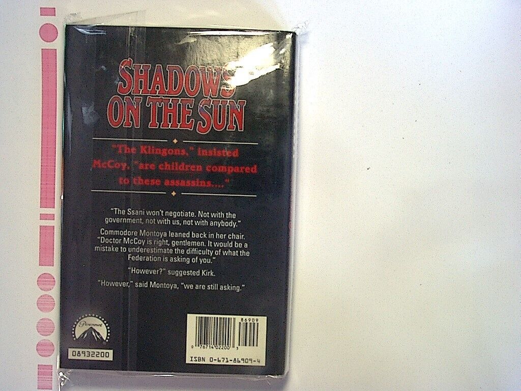 Michael Jan Friedman  Star Trek: Shadows on the Sun Hardcover NEW