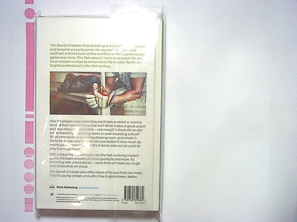 The Secret Cricketer: English Cricket from the Inside Hardcover NEW