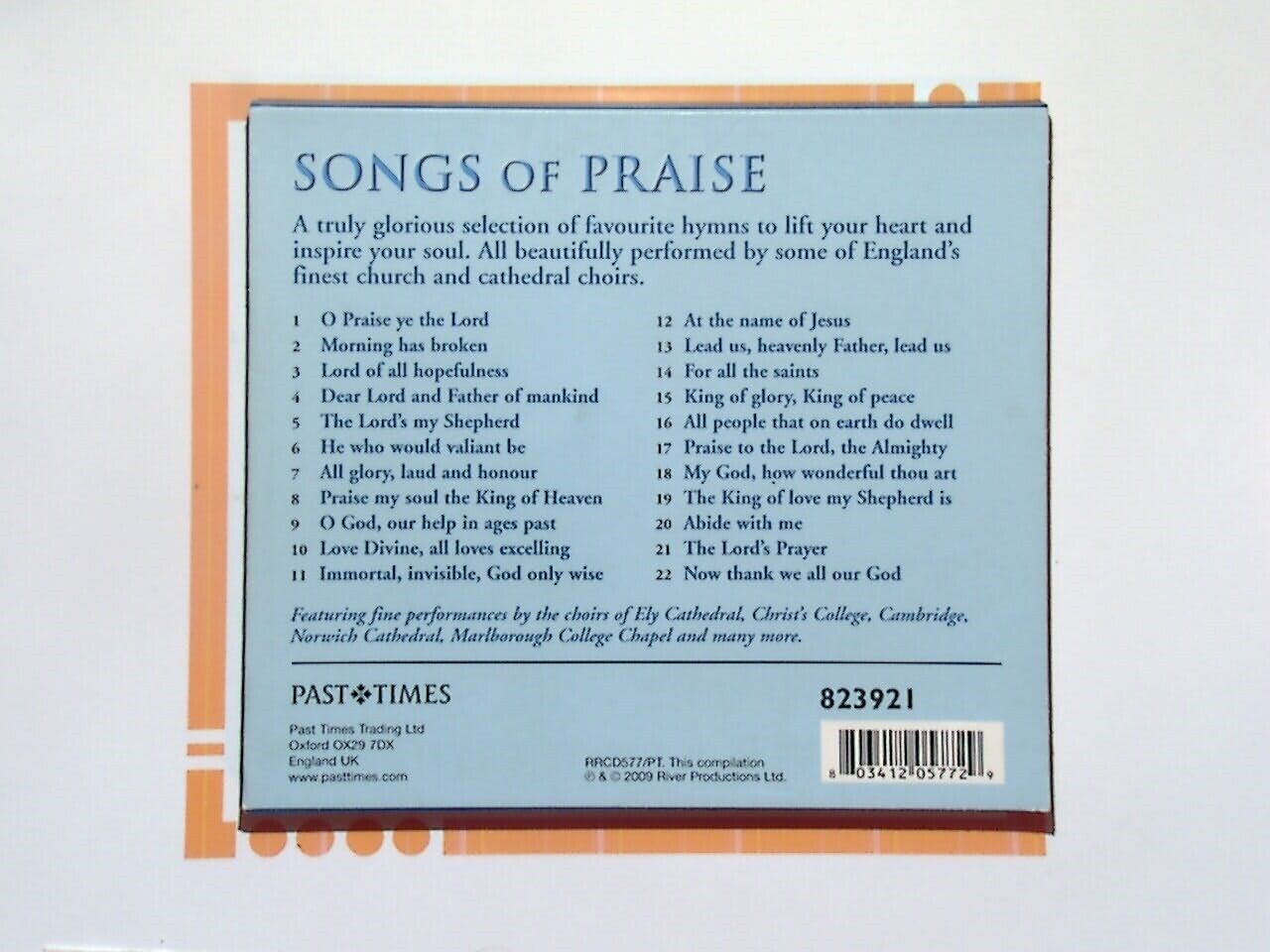 Past Times Various - Songs Of Praise CD Mint