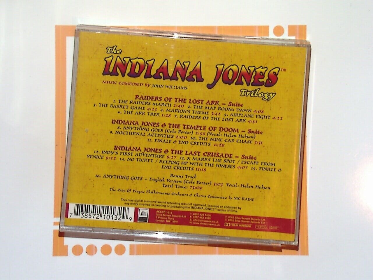 The Indiana Jones Trilogy Music CD Nr Mint