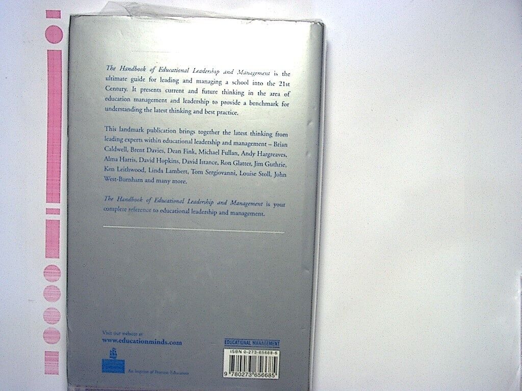 The Handbook of Educational Leadership & Management Hardcover  Nr Mint