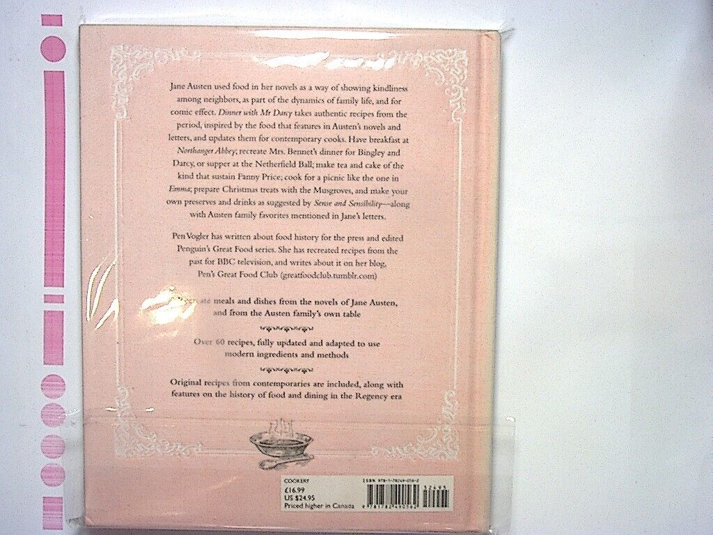 Pen Vogler - Dinner with Mr Darcy Recipes inspired by Jane Austen Nr Mint