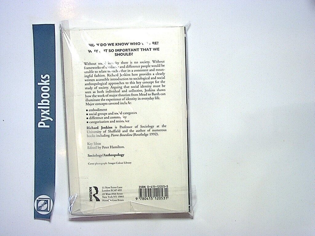 Richard Jenkins - Social Identity (Key Ideas) Paperback PB VGC