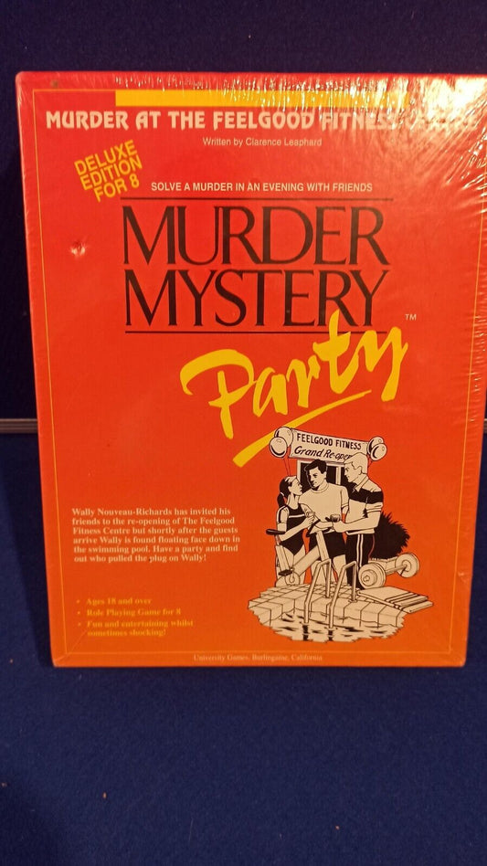 Murder Mystery Party Murder at the Feelgood Fitness Centre - deluxe Sealed NEW