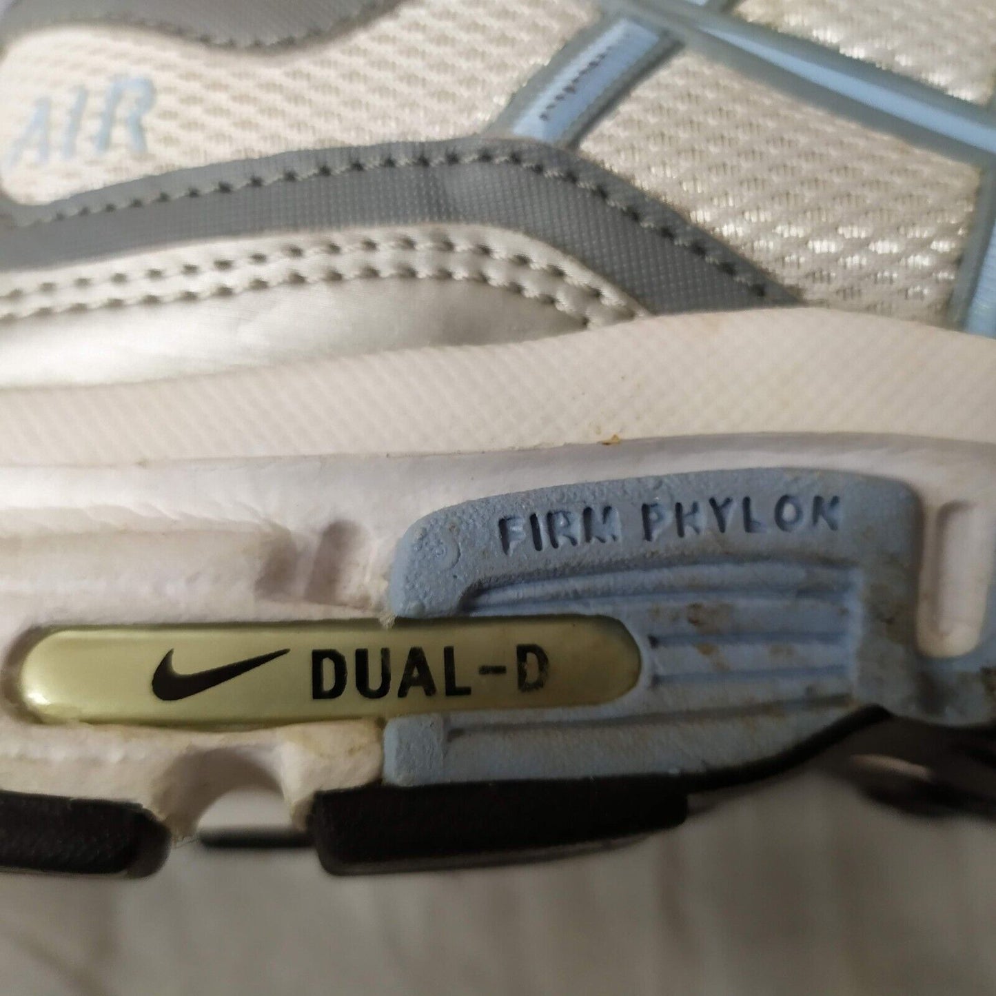 Nike Womens Air Dual-D Phylon White, Lt Blue & Silver Trainers UK 4.5 EU 38 VGC