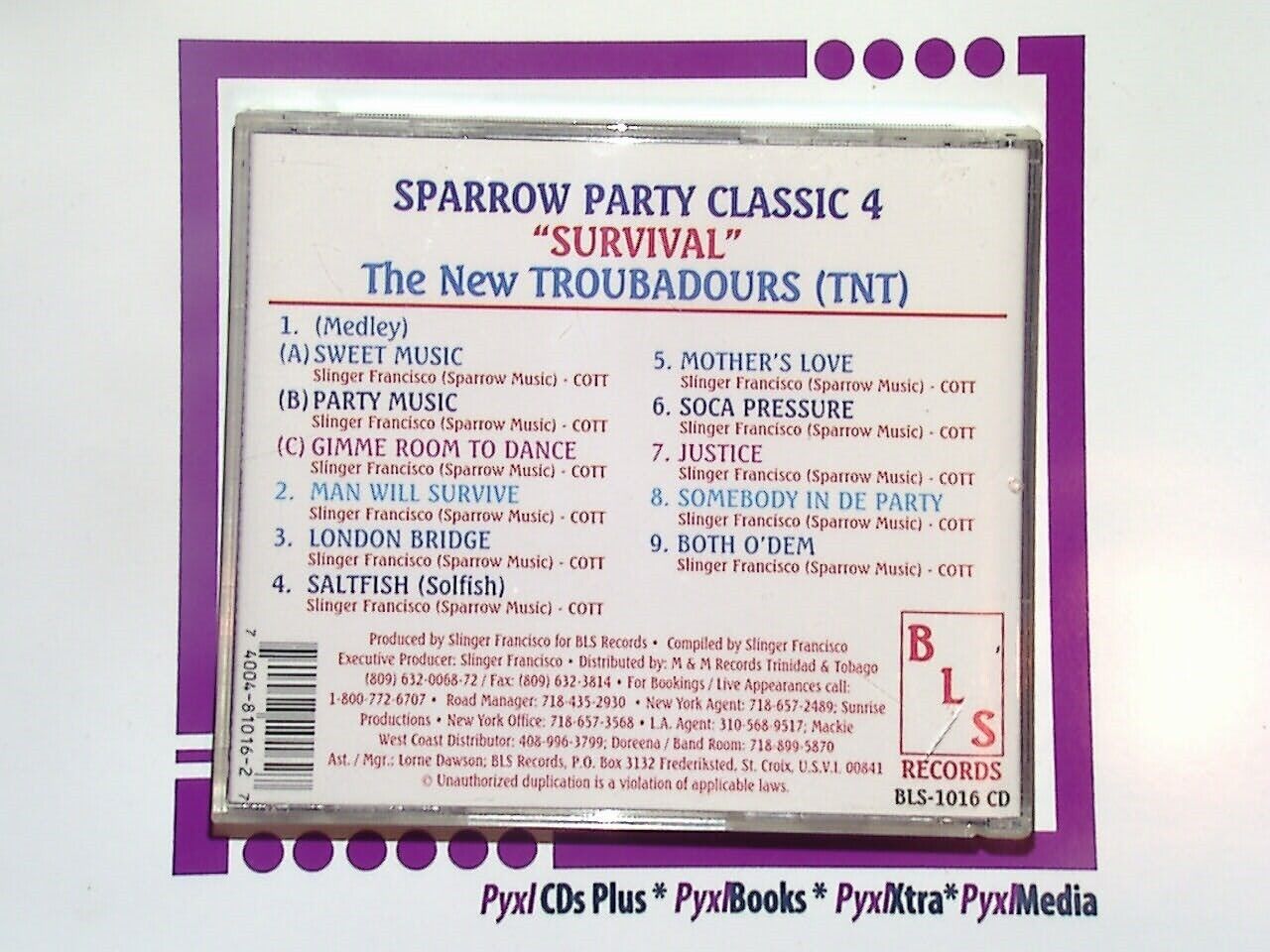Mighty Sparrow 	Party Classics 4 "Survival" The New Troupadours CD VGC