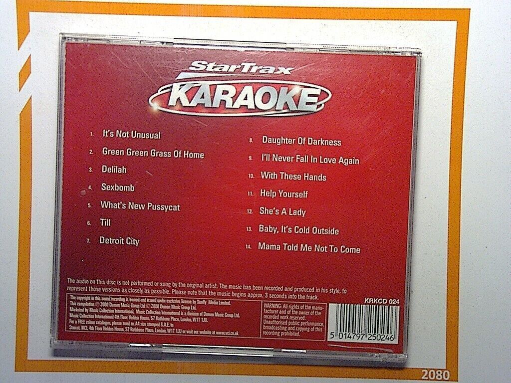 The Songs Of Tom Jones: Karaoke CD Mint