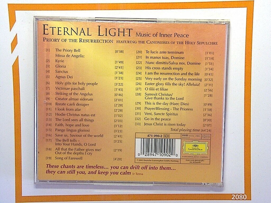 Priory of the Resurrection	Eternal Light: Music of Inner Peace CD Mint