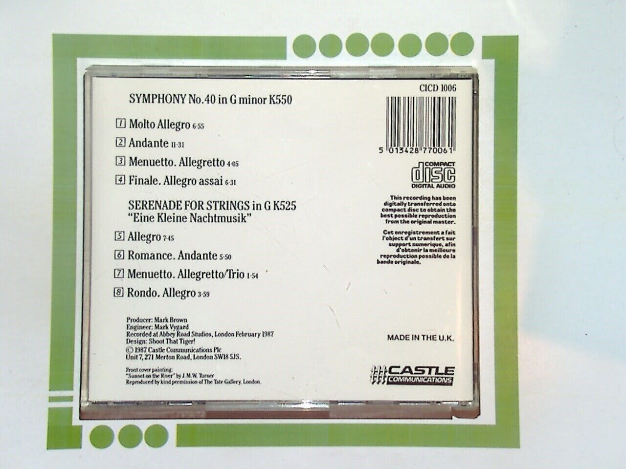 Nicholas Cleobury & the LSO	Mozart CD Mint