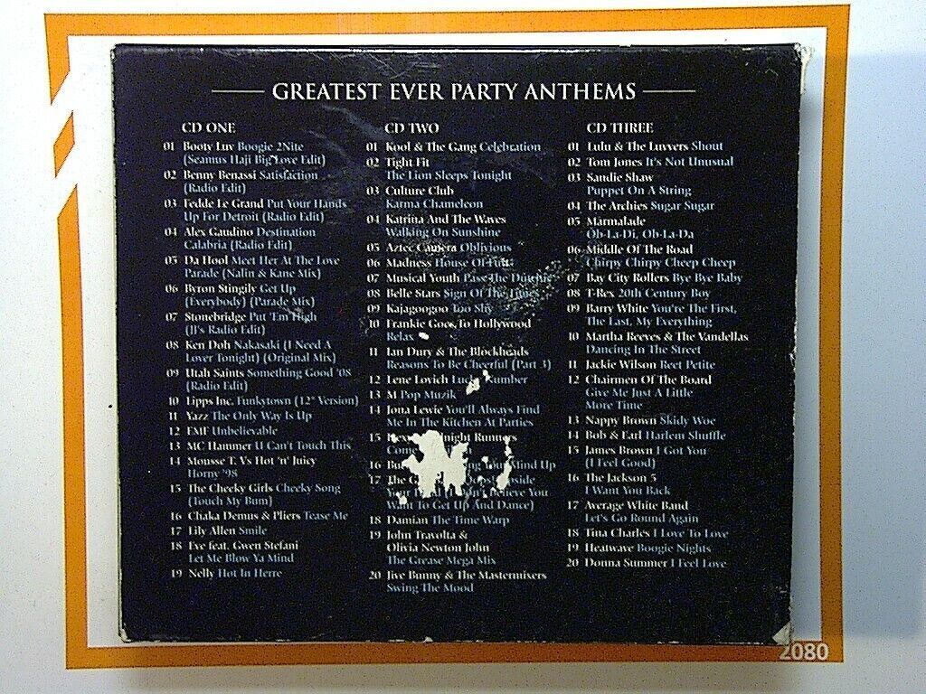 Various Artists	Greatest Ever Party Anthems 3CD Box Set Mint