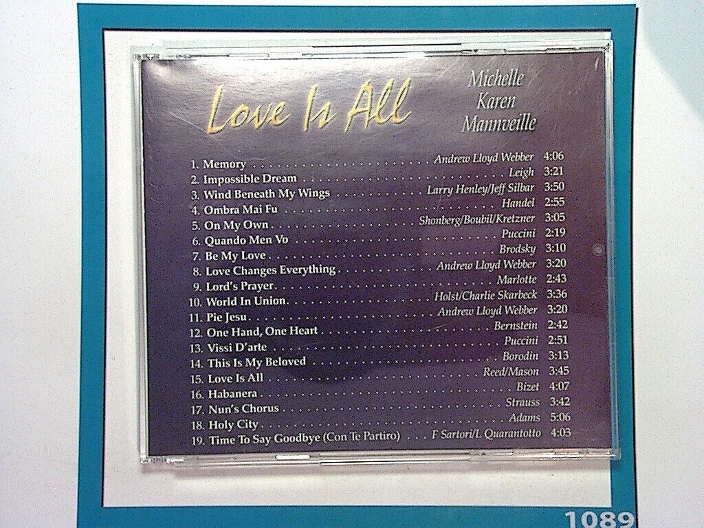 Michelle Karen Mannveille	Love Is All CD Nr Mint (Gift Option)*