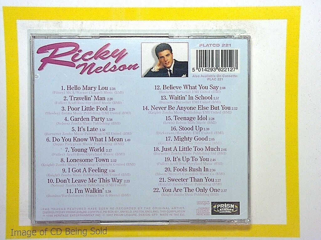 Ricky Nelson	Greatest Hits CD Mint