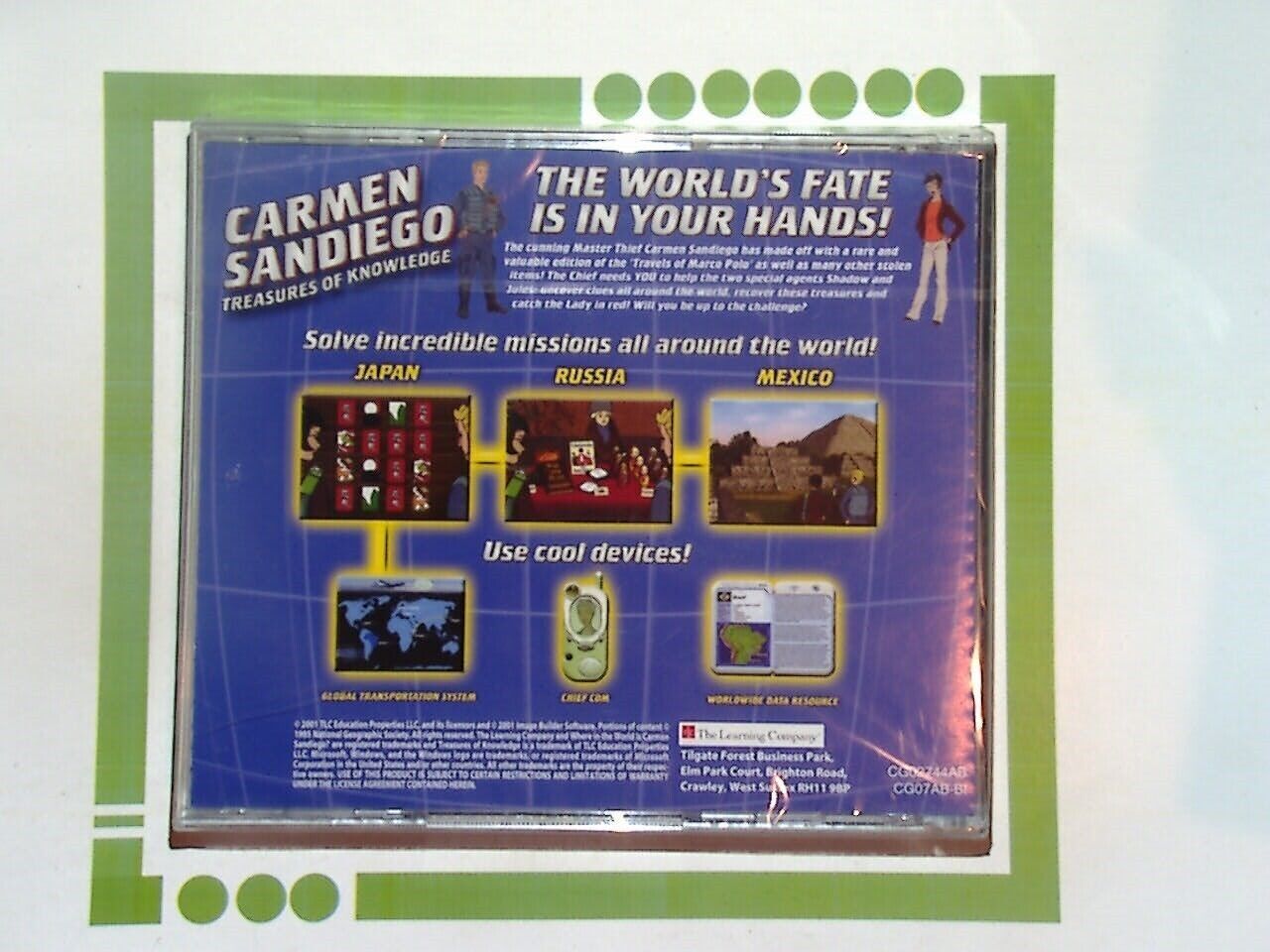 The Learning Company	Carmen Sandiego Treasures Of Knowledge CD-Rom New
