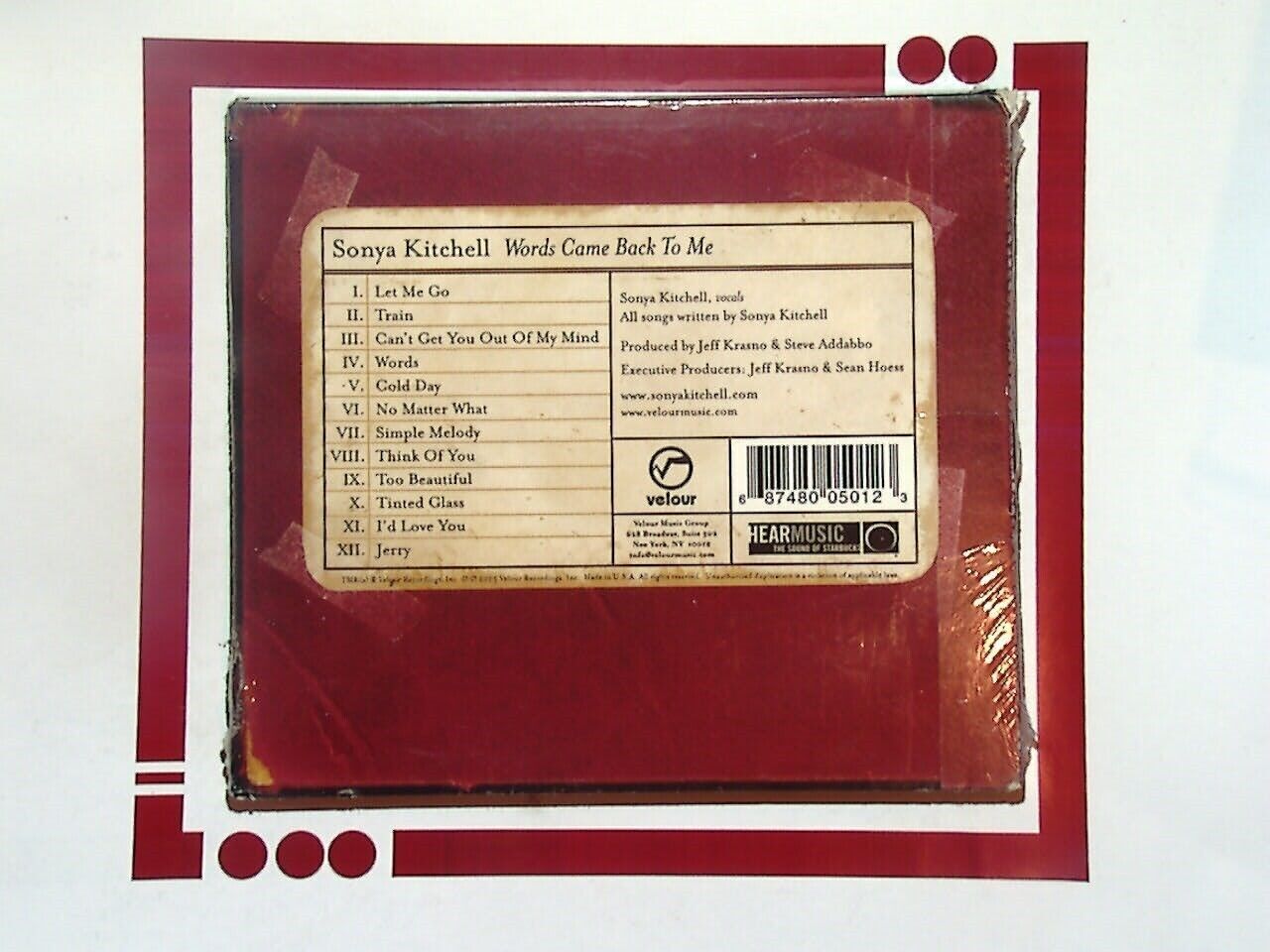 Sonya Kitchell	Words Came Back To Me CD Mint