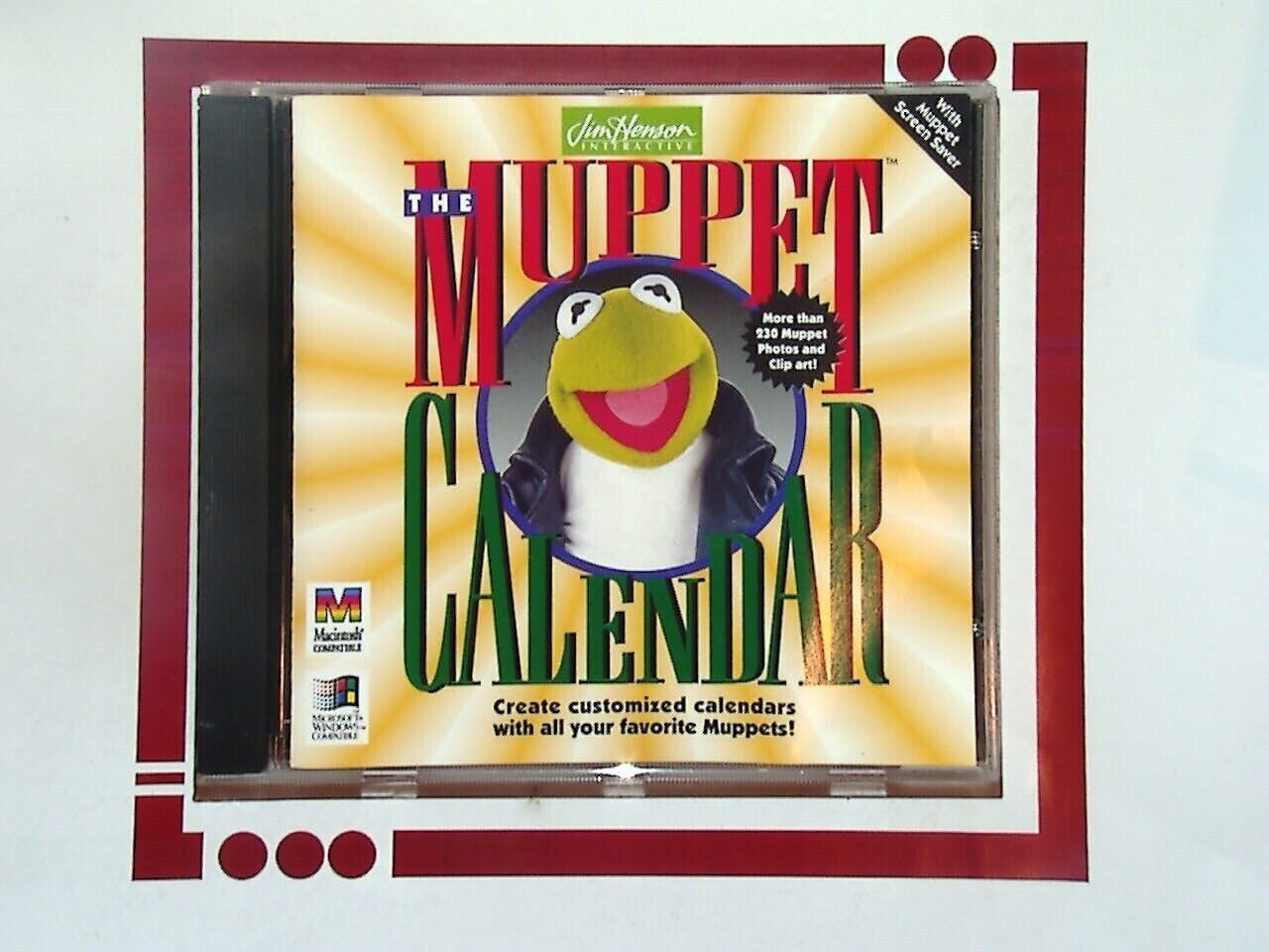 The Muppet Calendar PC Win 95 CD-Rom Mint