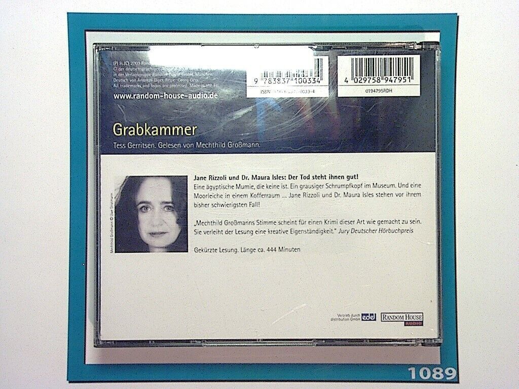 Tess Gerritsen (Author), Mechthild Großmann (Reader)	Grabkammer (Audio CD) Mint