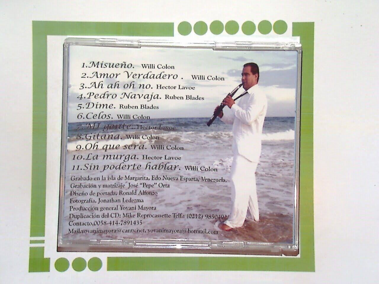 Yovani Mayora	Sax Melodies II "Salsa" CD  VGC