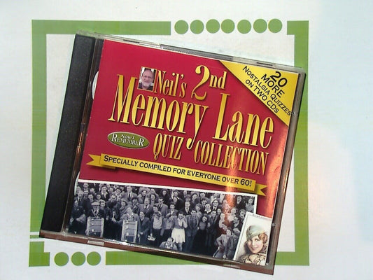 Neil's 2nd memory Lane Quiz Collection For Over 60s Audio 2CD  Mint
