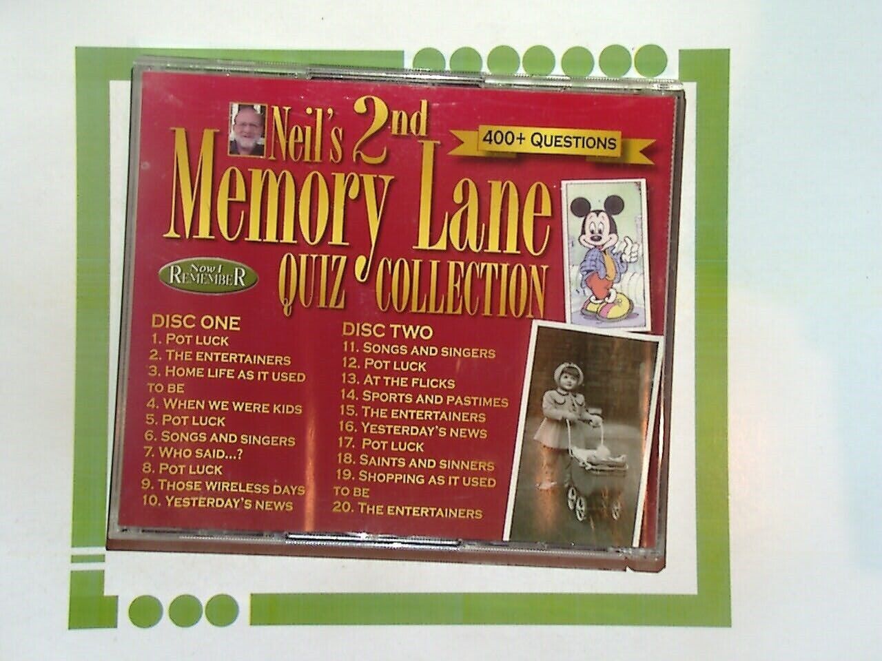 Neil's 2nd memory Lane Quiz Collection For Over 60s Audio 2CD  Mint