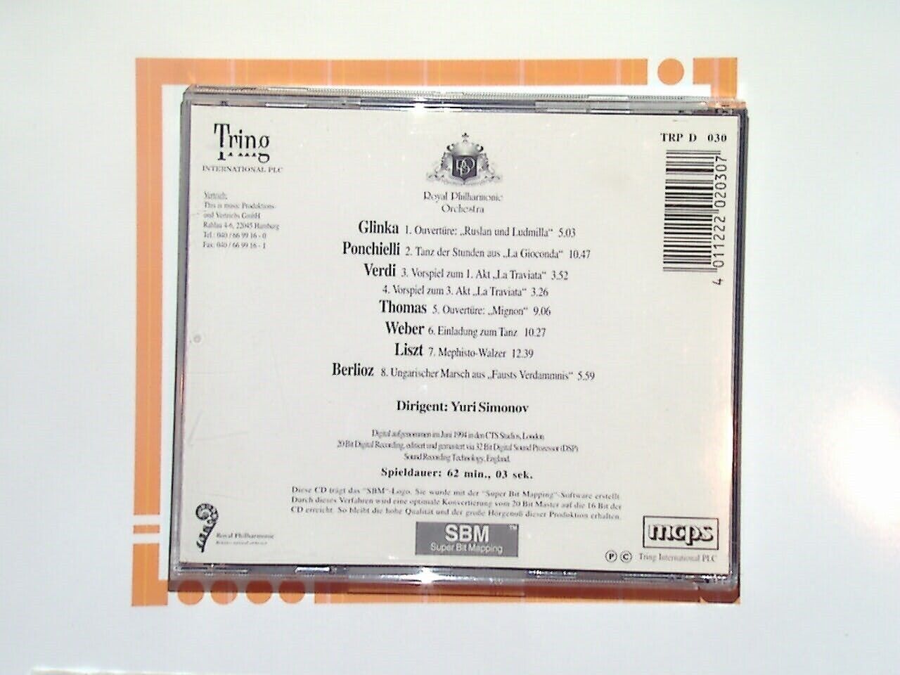 Royal Philharmonic Orchestra	Glinka / Ponchielli/Verdi/Thomas/Weber CD  Mint