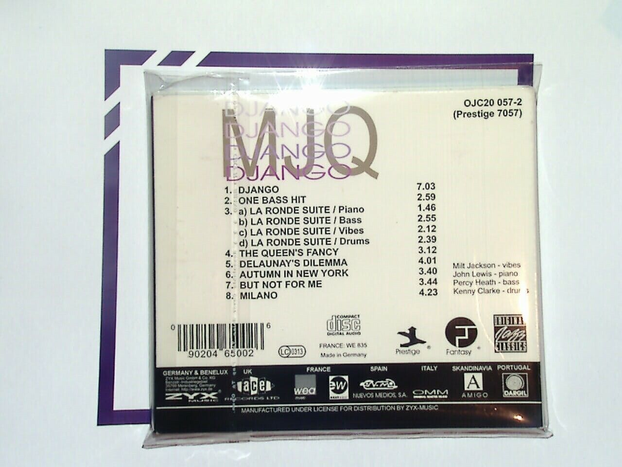 Modern Jazz Quartet	Django CD Mint