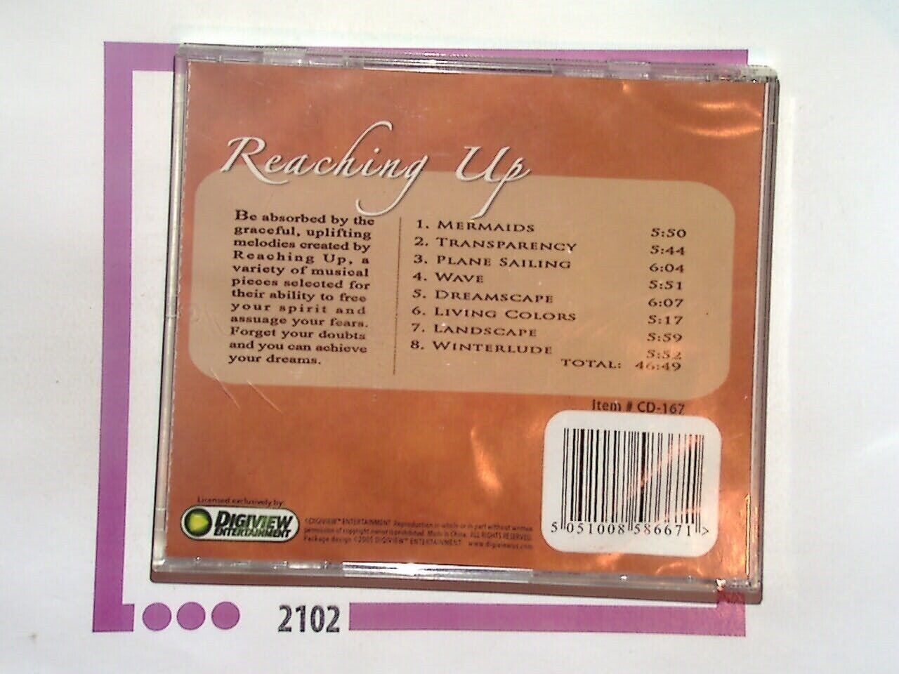 Reaching Up	Sounds To inspire the mind and elevate the soul CD VGC