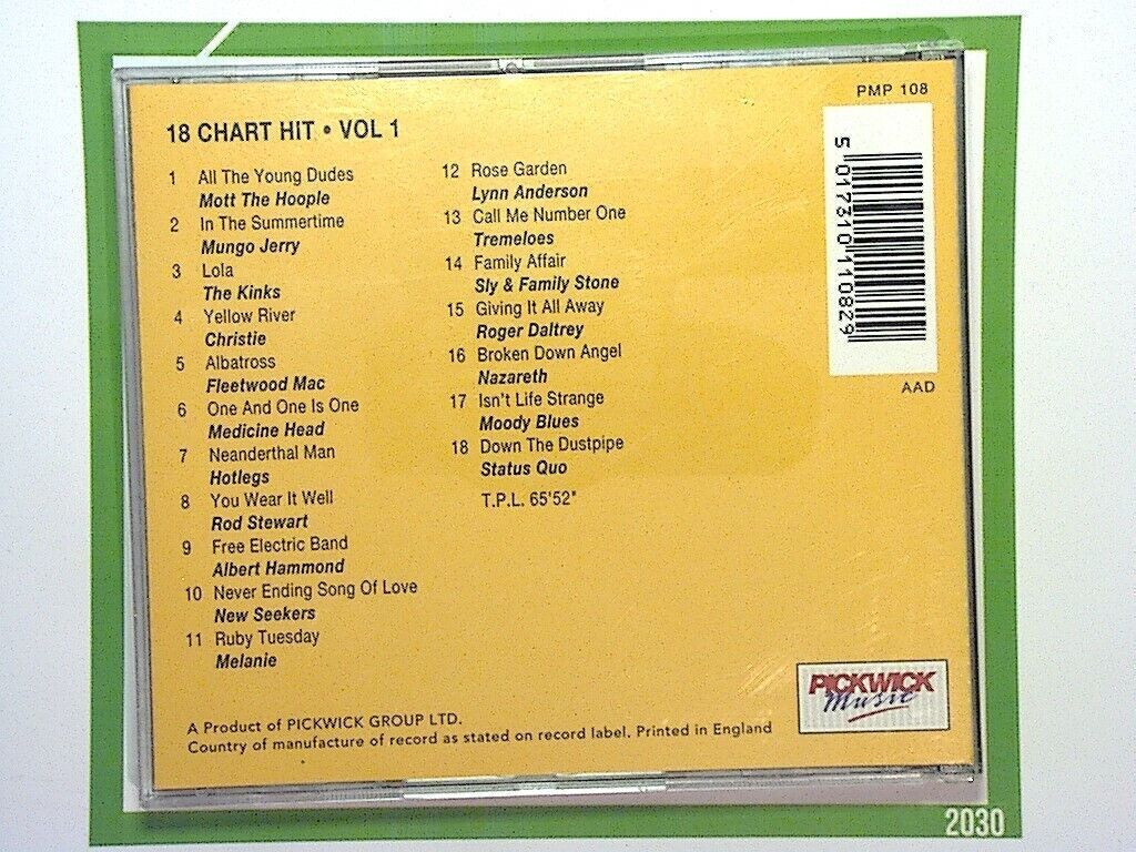 Various Artists	18 CHART HITS 1968-1973 CD Mint