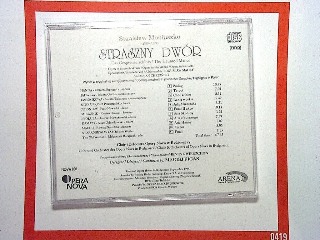 Stanistaw Moniuszko  - Straszny Dwor Das Gespensterschloss Haunted Manor CD Mint