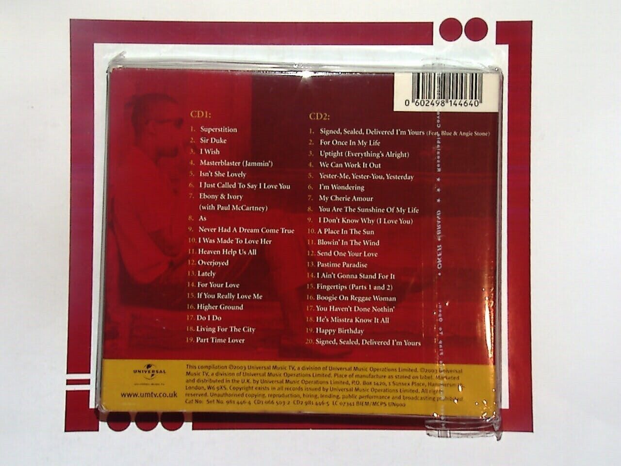 Stevie Wonder	The Definitive Collection CD VGC