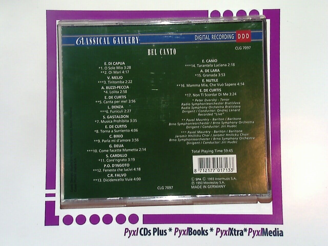 Various Artists	Bel Canto CD VGC