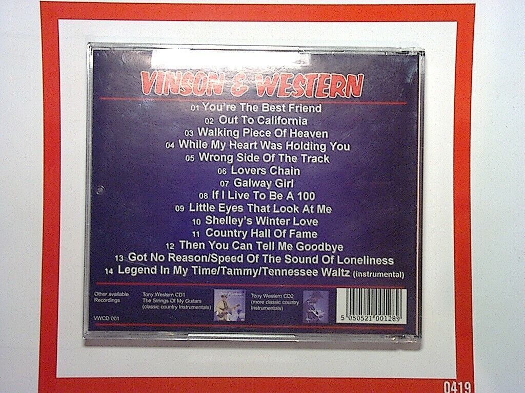 Vinson & Western - 		You're The Best Friend CD Mint