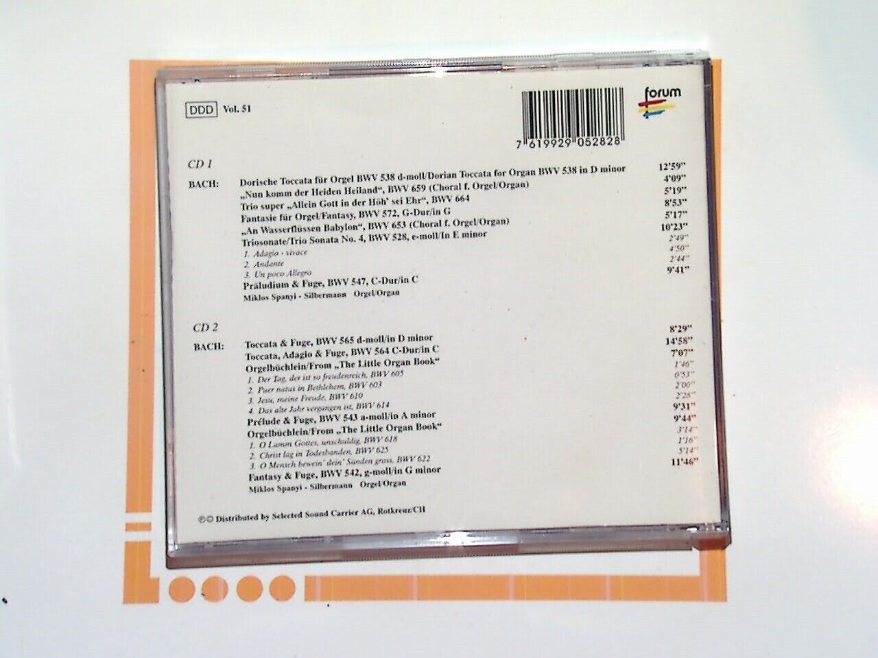 Orgelwerke (Berühmte)	Famous Organ Works Miklos Spanyi-Silbermann 2CD  Mint