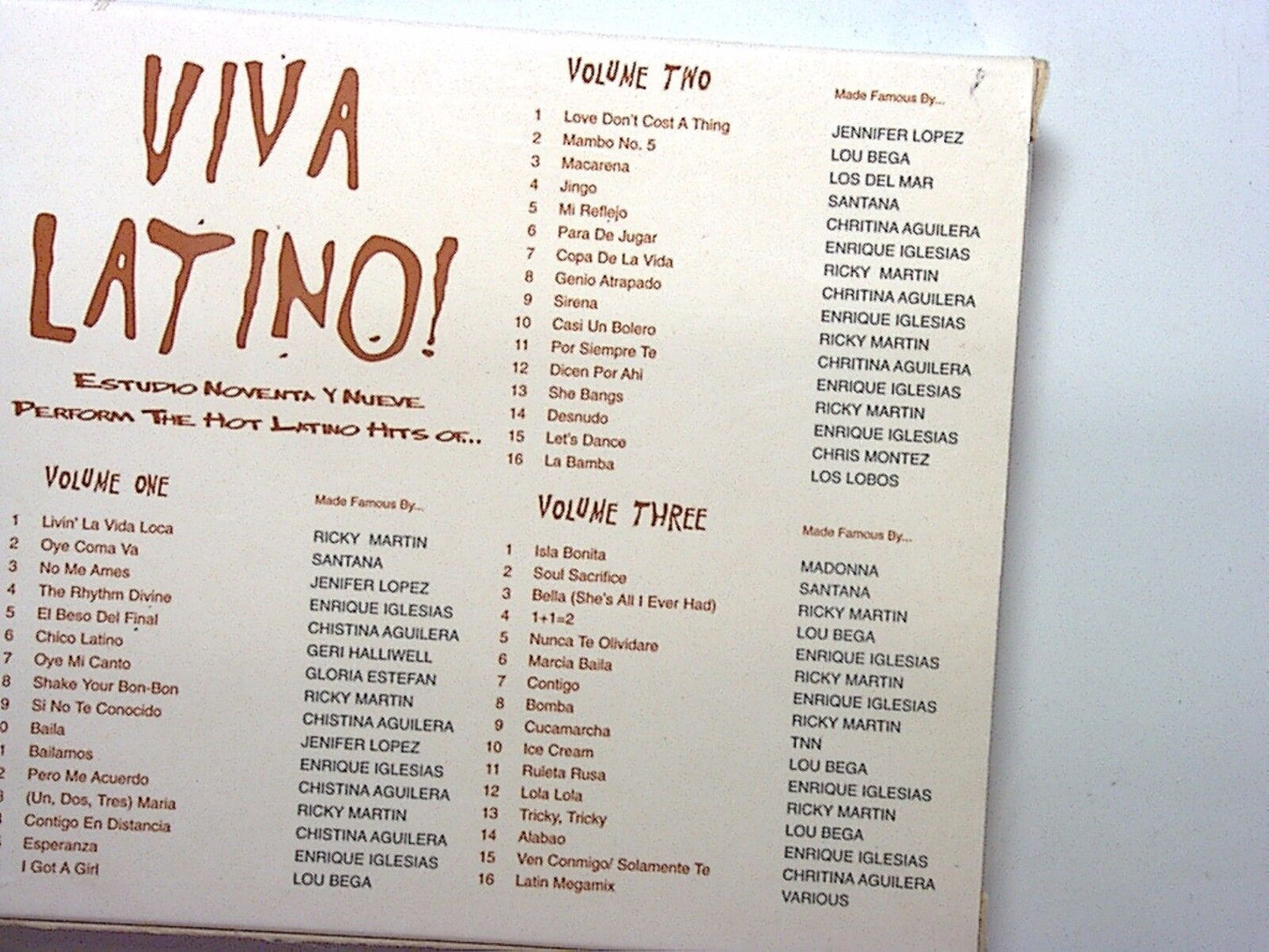 Various - Viva Latino 3CD Box Set Estudio Novenya Y Neuve Nr Mint