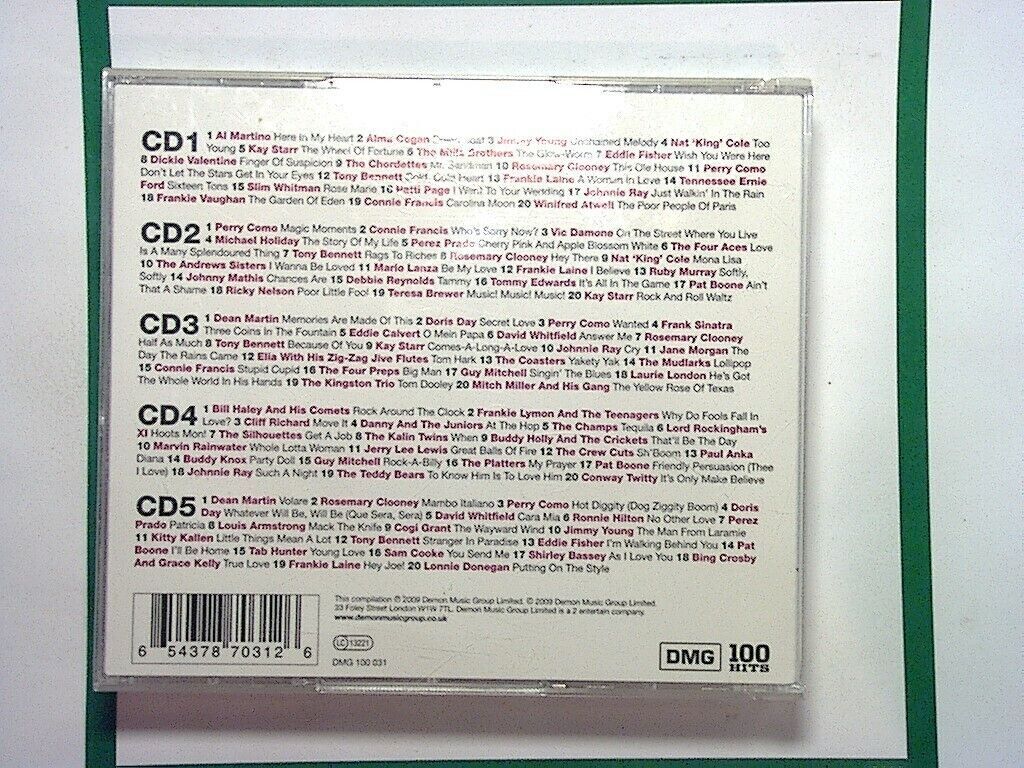 Various Artists - 100 Hits (50's, Fifties 2009) 5CDs Nr Mint